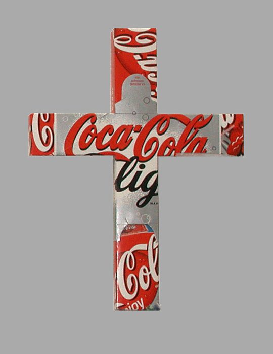 Markenkreuz Nr. 01 Coca Cola Light - 2001 - 33 x 25 x 2,5 cm (Privatbesitz)